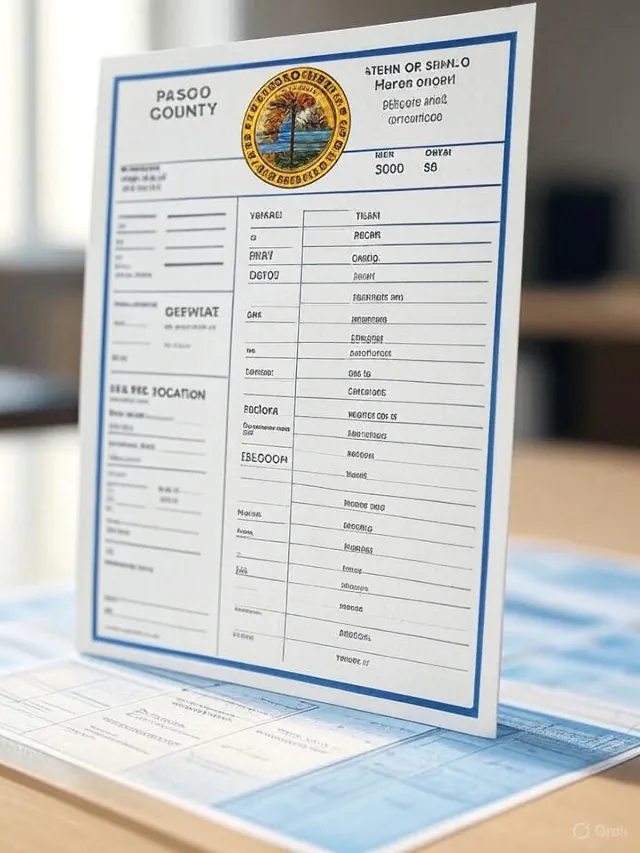 Pasco County sample of a building permit